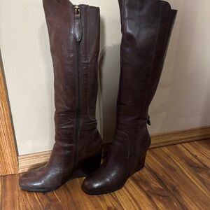 Franco Sarto Dark Brown Over the Knee Boots